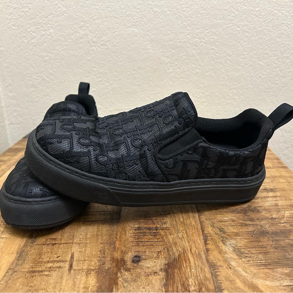 Christian Dior Solar Oblique Monogram Black Slip-on Sneakers - Picture 3 of 7